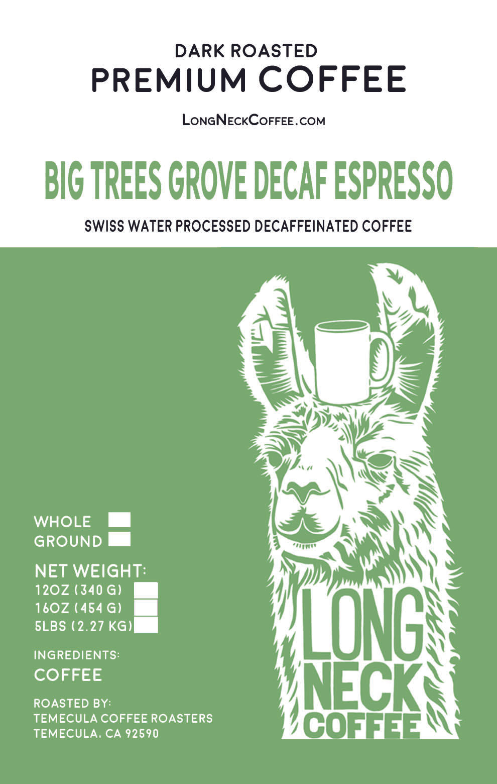 Decaf Big Trees Grove Espresso
